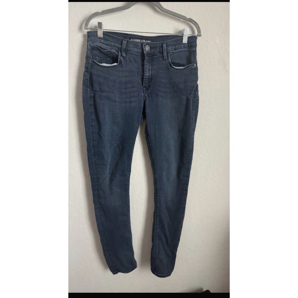 Express Super Soft High Rise Legging Jeans Womens Size 10 Dark Wash Skinny